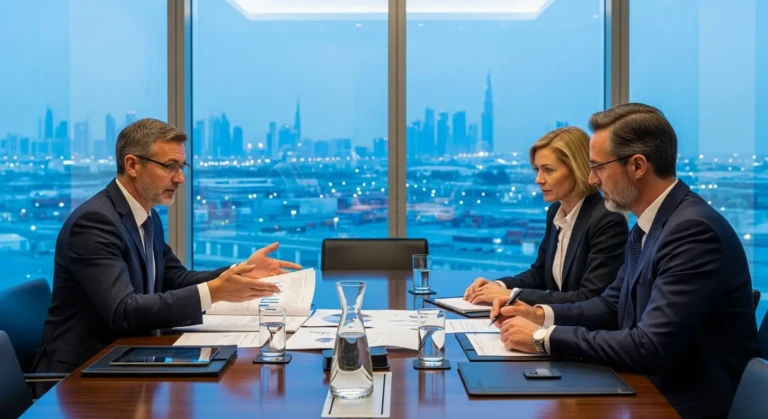 JAFZA Jebel Ali Free Zone logistics and manufacturing hub setup in Dubai, illustrating global trade and industrial infrastructure.