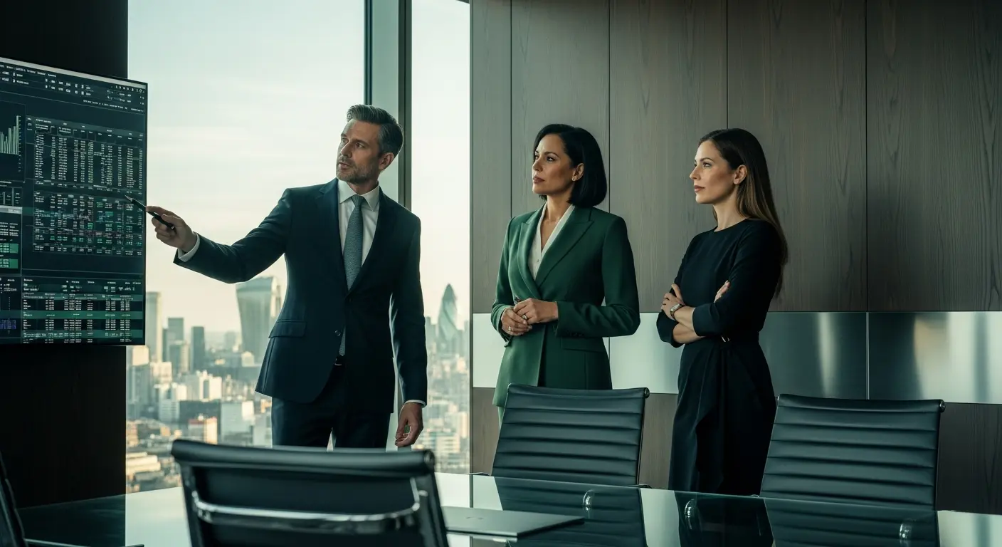 Photorealistic illustration of UK business Africa expansion, depicting strategic growth opportunities in Nigeria, Kenya, South Africa, and Ghana.