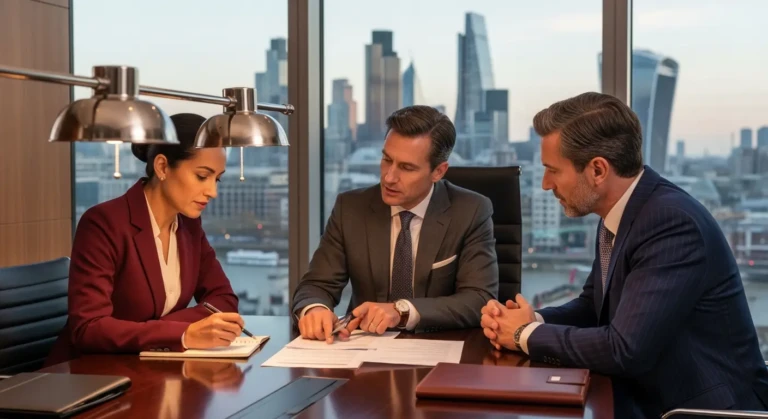 Professional illustration depicting UK Corporation Tax 25% planning and optimization strategies for 2025 with financial symbols.