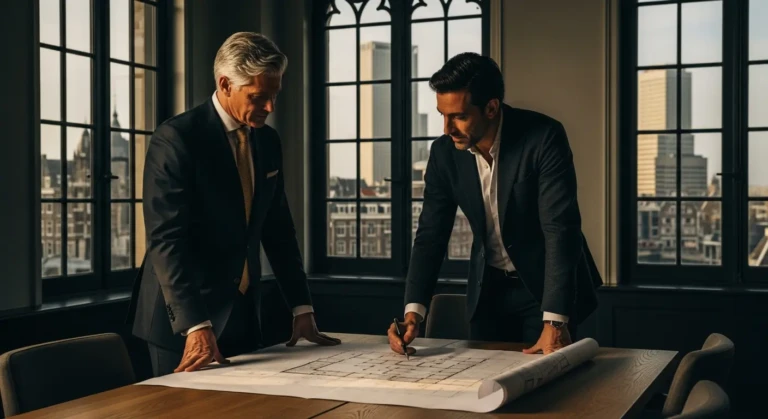 Illustration of IP Holding Netherlands, Patent Box benefits, and optimized royalty flow for tech companies.